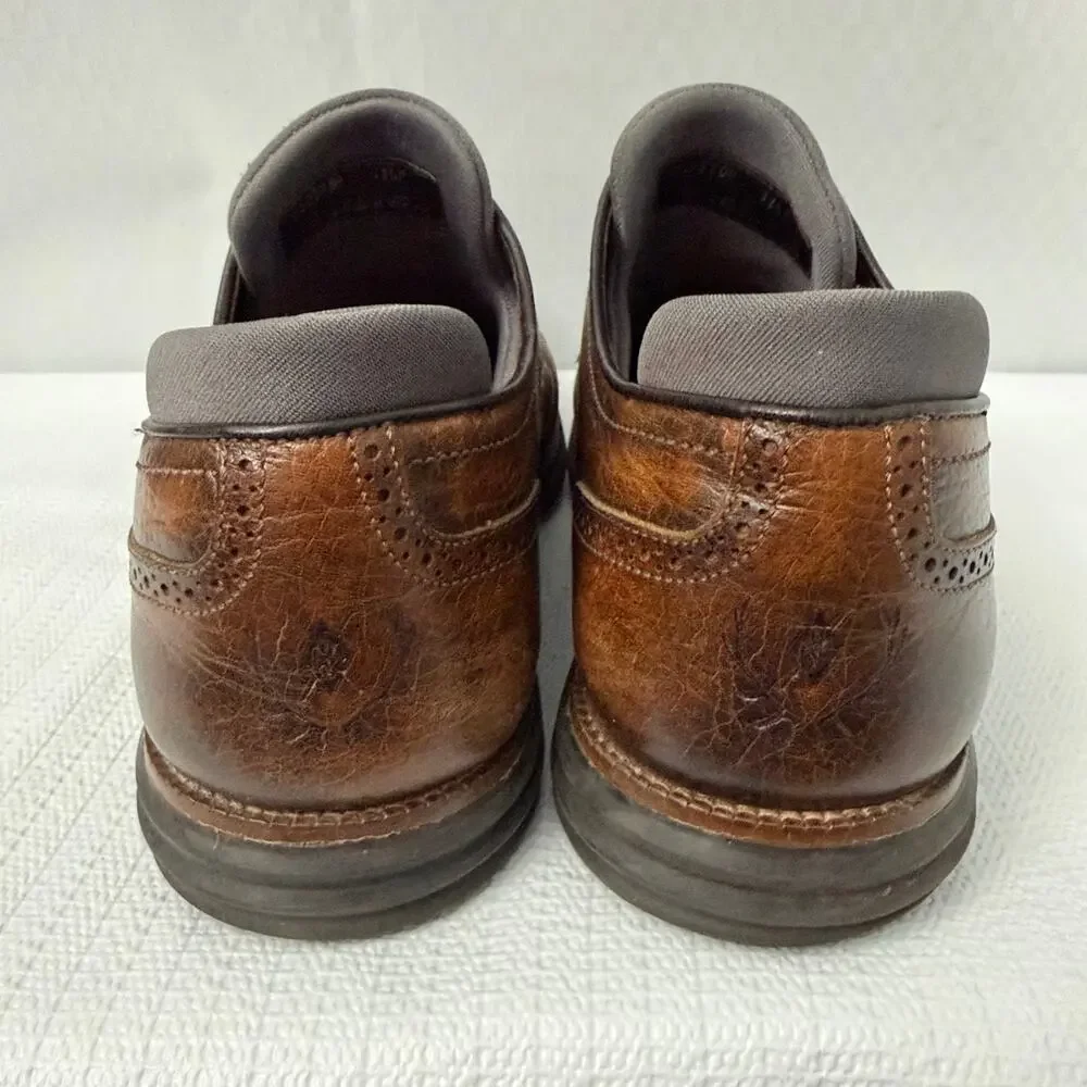 Martin Dingman Shoes Mens 11.5 M Countryaire Pebble Grain Cap Toe Brown Leather